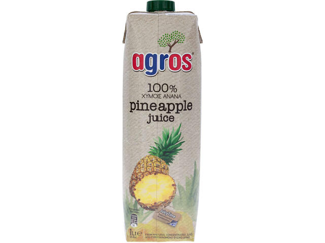 Agros suc natural de ananas 100% 1 l