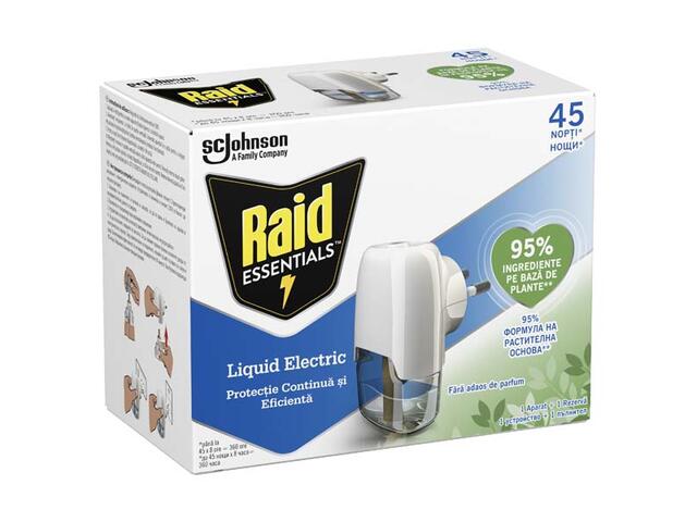 Raid Essential Lichid Electric Aparat Tantari 45 Nopti 27Ml