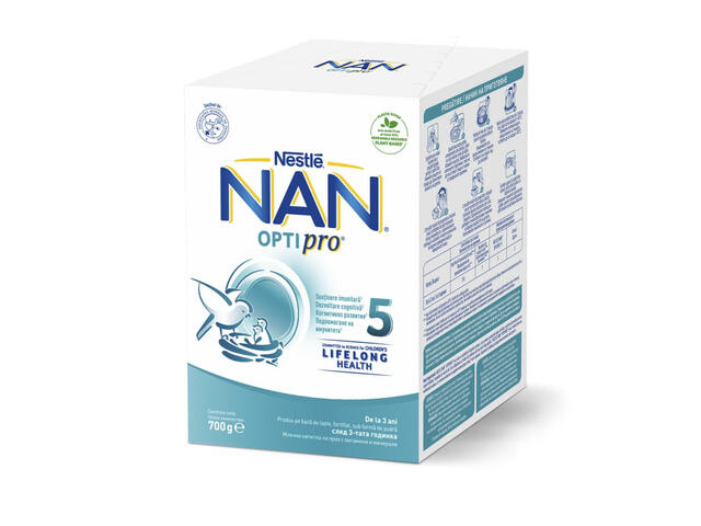 Formula de lapte praf pentru copii Nestle Nan Optipro 5, de la 3 ani, 700 g