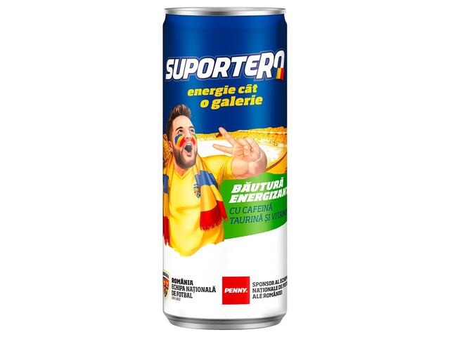 SuporteRO Bautura energizanta cu cafeina, taurina, vitamine, zahar si indulcitor 250 ml