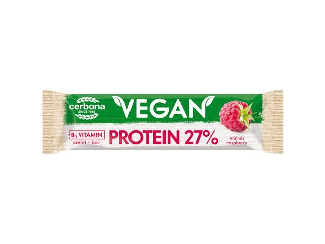 Baton Vegan Proteic Fara Gluten Zmeura 40G Cerbo
