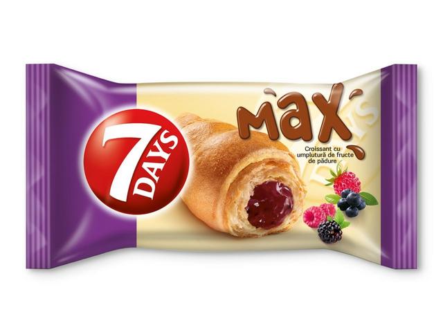 7Days Max Croasant cu crema cu fructe de padure 85g