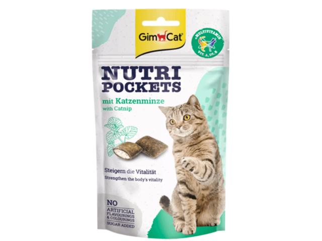 Recompense pentru pisici Gimpet Nutri Pockets cu iarba pisicii si multivitamine 60 g