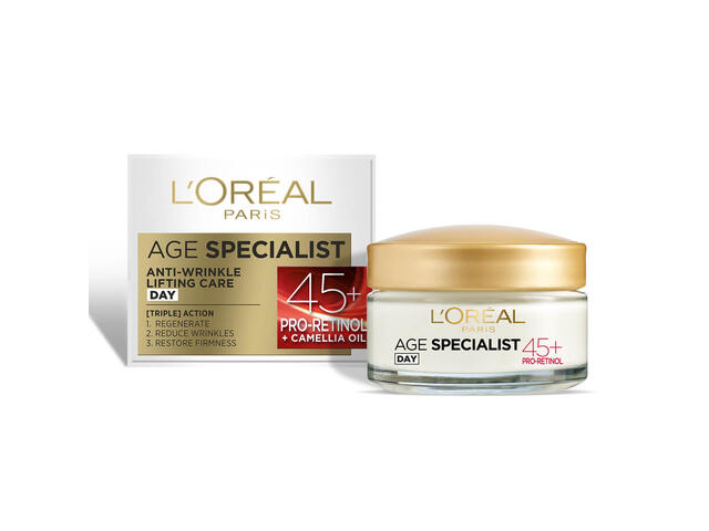 Crema antirid de zi L'Oreal Paris Age Specialist 45+,50 ML