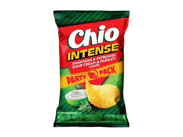 Chipsuri cu smantana si ierburi Chio Intense, 190 g