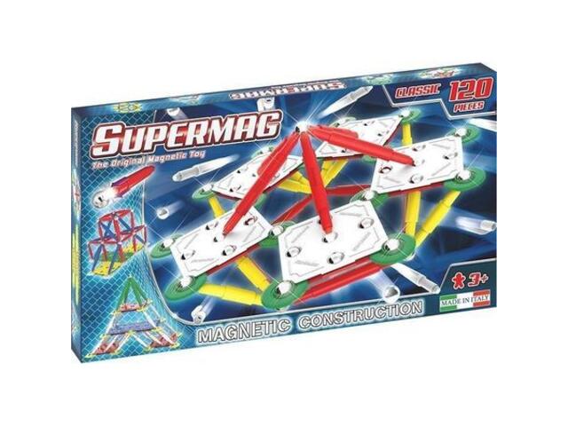 Supermag, Classic, Primay-Set constructie, magnetic, 120pcs, +3Y #ASM0403