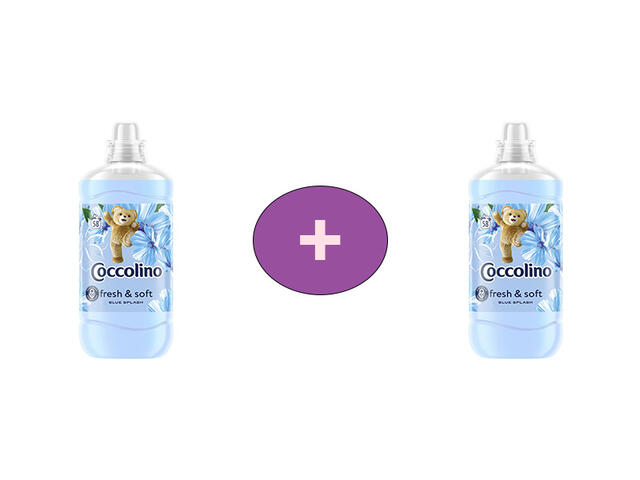 Balsam de rufe Coccolino Blue Splash, 1.45L, 58 spalari, 2 la pret de 1
