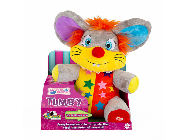 Jucarie din plus interactiva Noriel Pets - Tumby, soricelul de la circ