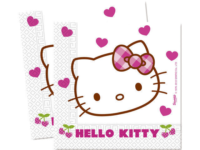 Set 20 servetele 33 x 33 cm Hello Kitty