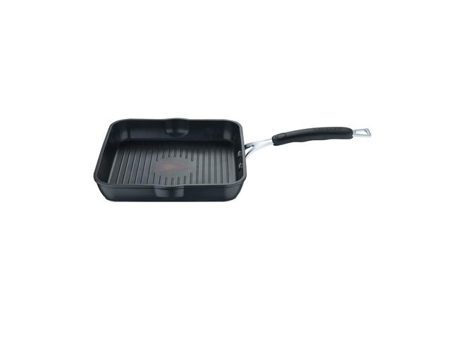 Tigaie grill Bergner By Scarlatescu BG-30411-BK, aluminiu forjat, 24 cm, Negru mat