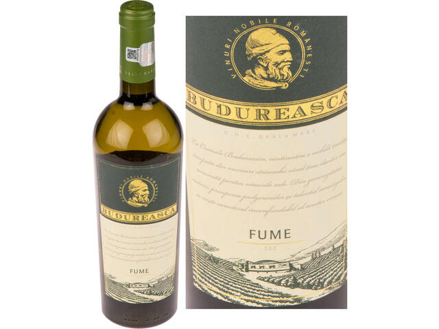 Budureasca Fume vin alb sec 13.5% alcool 0.75 l