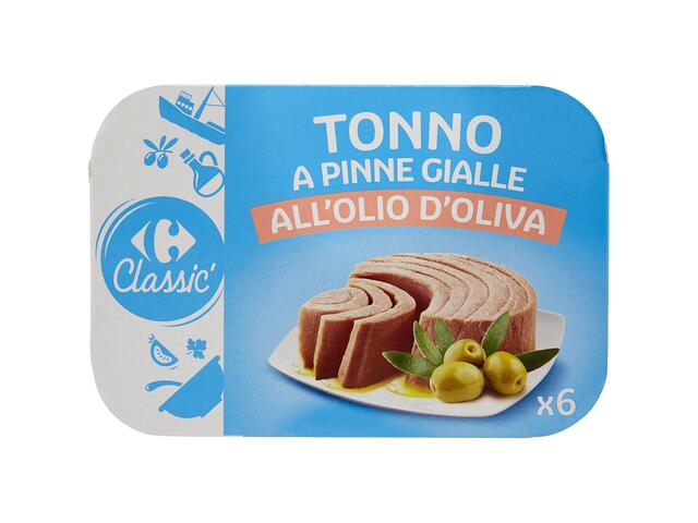 Carrefour Ton Albacora in ulei de masline 6x80G Carrefour Classic