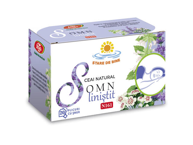 Ceai natural Somn Linistit, Fares, 20 pliculete cu snur, 30g