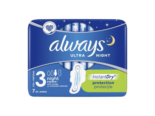 Absorbante Always Ultra Night, 7 bucati