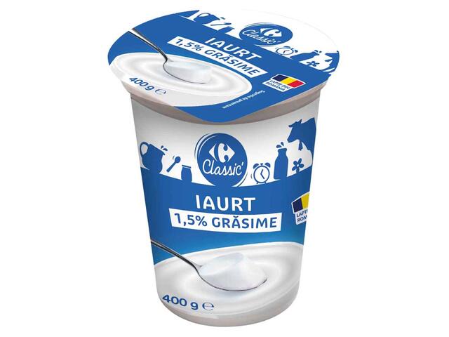 Iaurt 1.5 % Grasime 400G Carrefour Clasic
