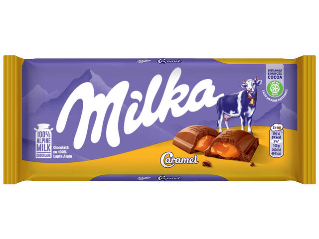 Milka Ciocolata cu crema caramel 100g