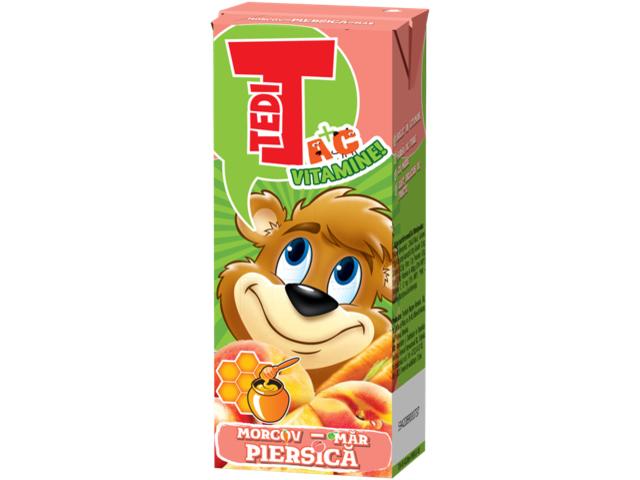 Tedi Suc de morcovi cu mar si piersica 0.2L