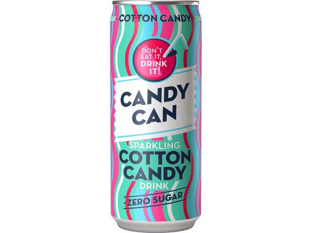 Bautura carbogazoasa Candy Can Cotton Candy, zero zahar, 0.33L