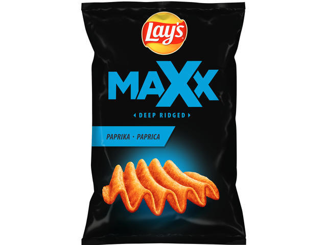 Lays Maxx Paprika chipsuri ondulate din cartofi cu gust de smantana si ardei 130 g