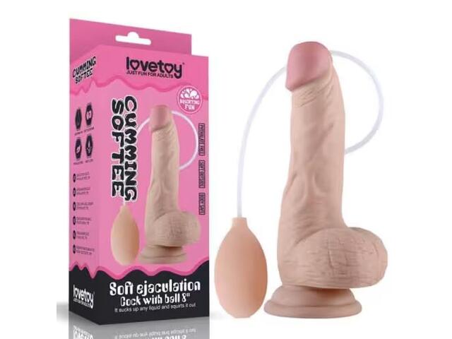 Dildo Cu Ejaculare Soft Ejaculation Cock 8 Inch With Ball