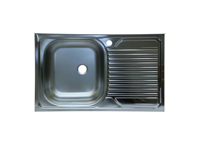 Chiuveta bucatarie Pyramis Onset, inox, lucios, 1 cuva stanga, 800 x 500 mm