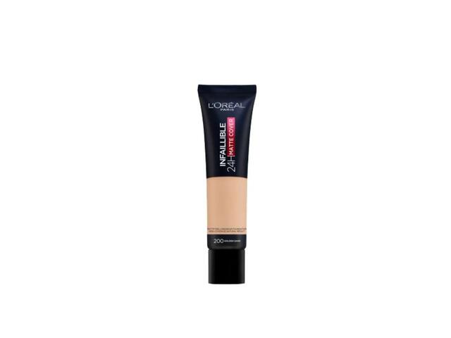 L Oreal Paris Infaillible 24H Matte Cover Fond de ten matifiant 200, Golden Sand, 30ml