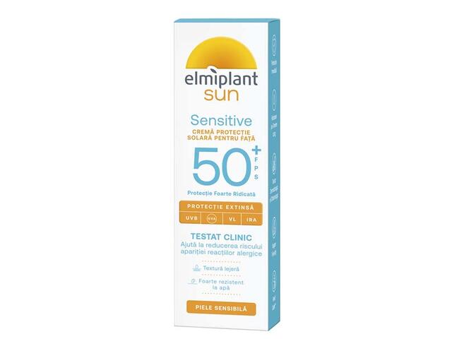 Elmiplant Sensitive Sun Crema Protectie Solara Pentru Fata Fps50+ 50Ml