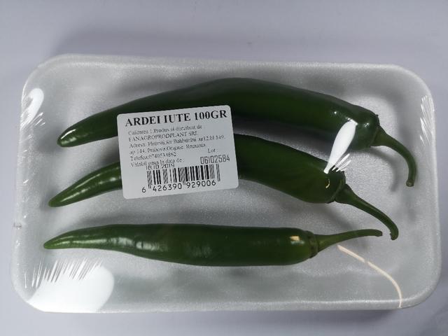 Ardei iute verde Romania,per casoleta,100 g