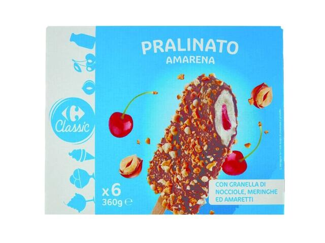 Inghetata Cu Praline Si Amarena 6X60G Carrefour Classic