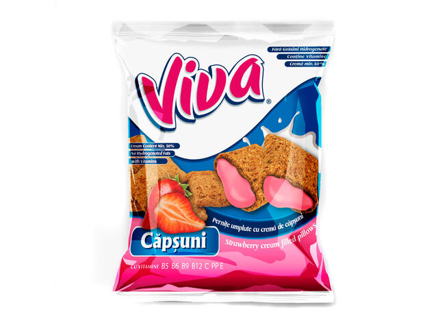 Pernite cu capsuni Viva, 200 g