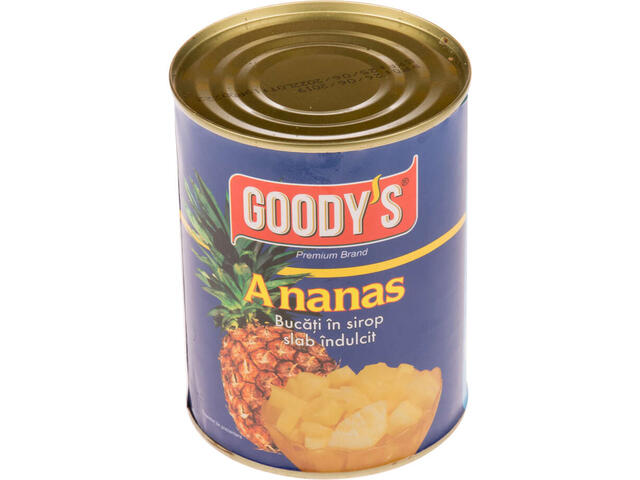 Goodys compot ananas bucati in sirop 565 g