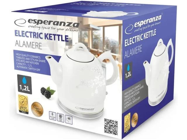 Ceanic electric Esperanza EKK010W, 1.2 Litri, 1350W, Ceramic, Alb