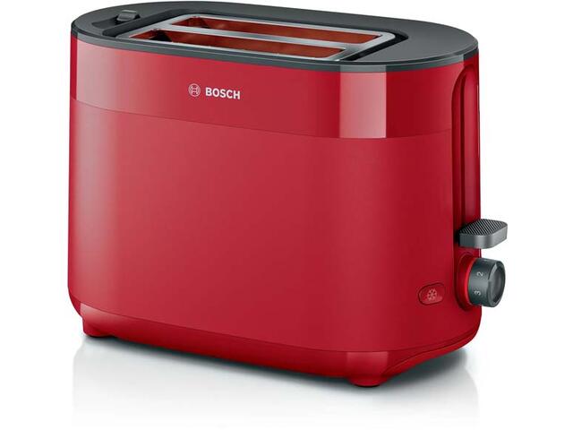 Prajitor de paine Bosch TAT2M124, 2 felii, 950 W, Rosu