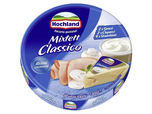 Hochland Mixtett Classico branza topita triunghiuri 140 g