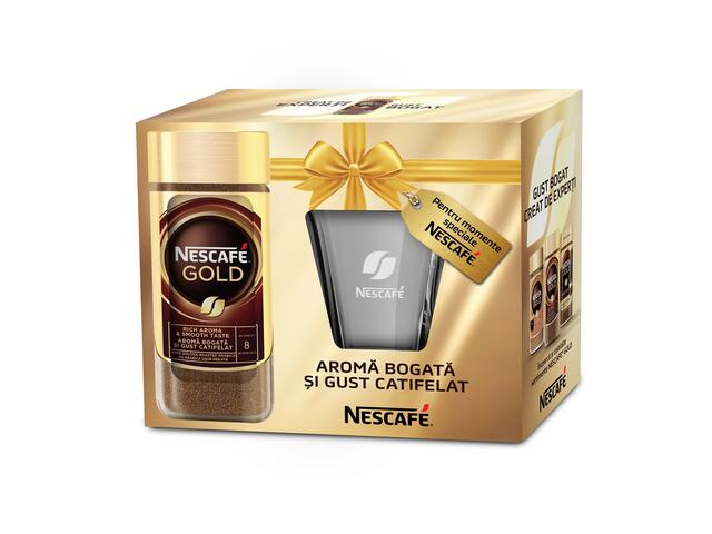 Pachet promotional: cafea Nescafe Gold 100g + cana cadou