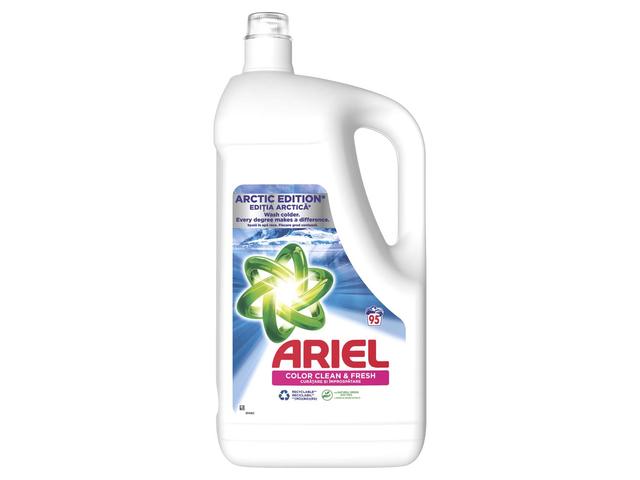 Detergent de rufe lichid Ariel Arctic Edition, 95 spalari, 4.75L