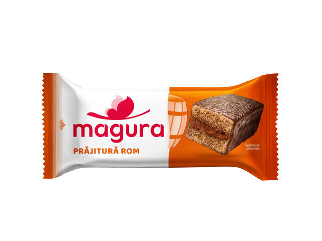 Prajitura cu crema de rom & glazura de cacao Magura 35g