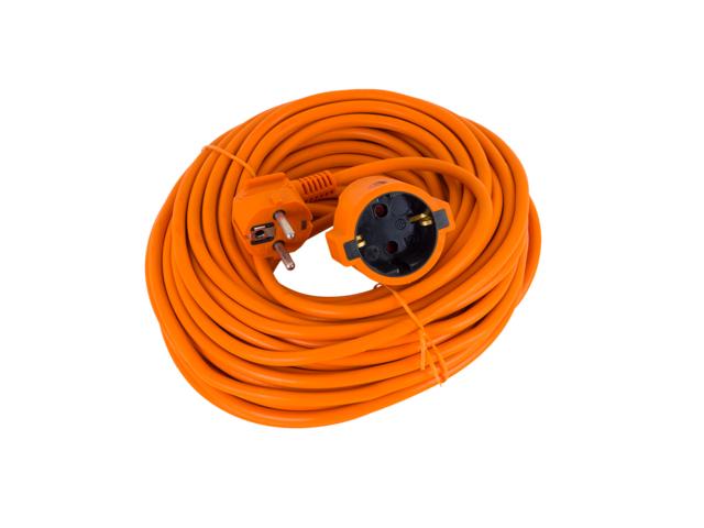 Prelungitor fisa-cupla Strohm, PP+PVC, portocaliu, 20 m