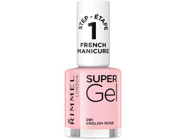 Super Gel Rimmel French Manicure Nail Polish - 091 English Rose, 12 ML