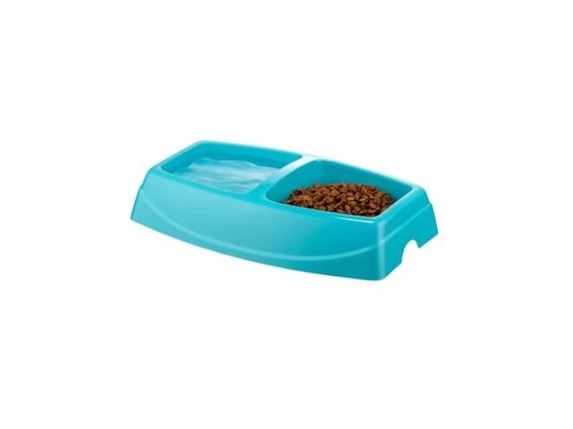 Castron dublu 4Dog Deluxe, Albastru