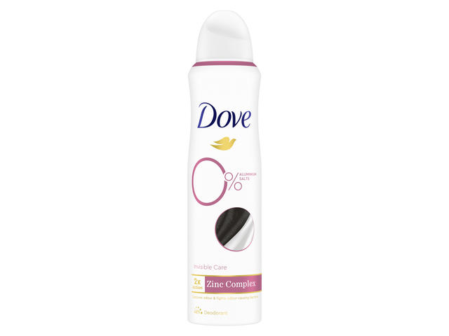 Anti-perspirant DOVE SPRAY 0% ALU INVISIBLE 72h 150ML