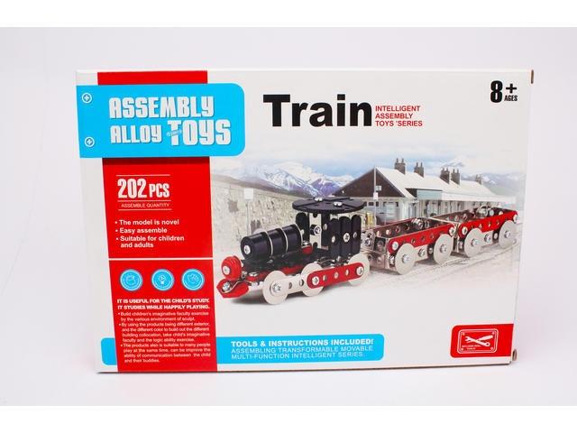 Set de asamblat piese de tren, 202 piese