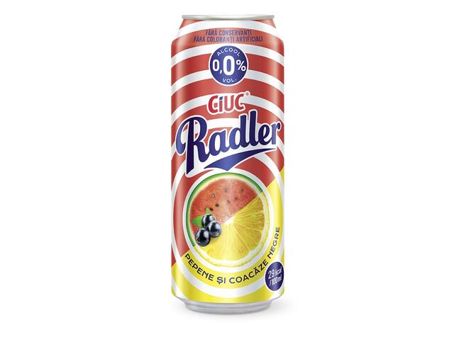 Amestec Limonada Si Bere Ciuc Radler Pepene Si Coacaze Negre 0% 0.5L