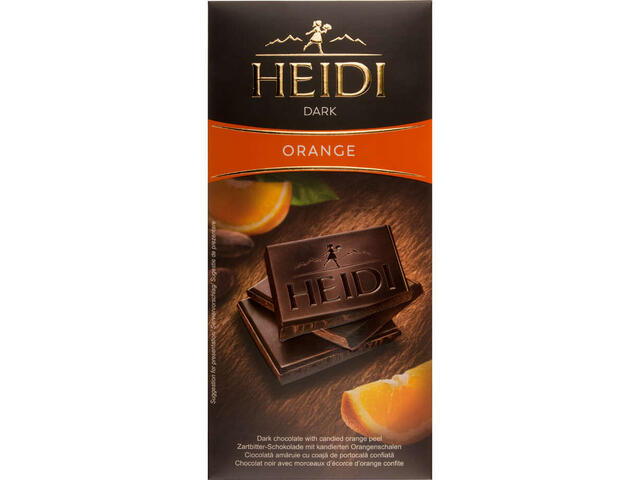 Heidi Dark Expresso ciocolata amaruie cu portocala 65% cacao 80 g