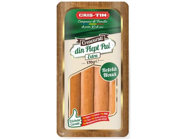 Crenwursti piept pui Extra Cris-Tim 170g