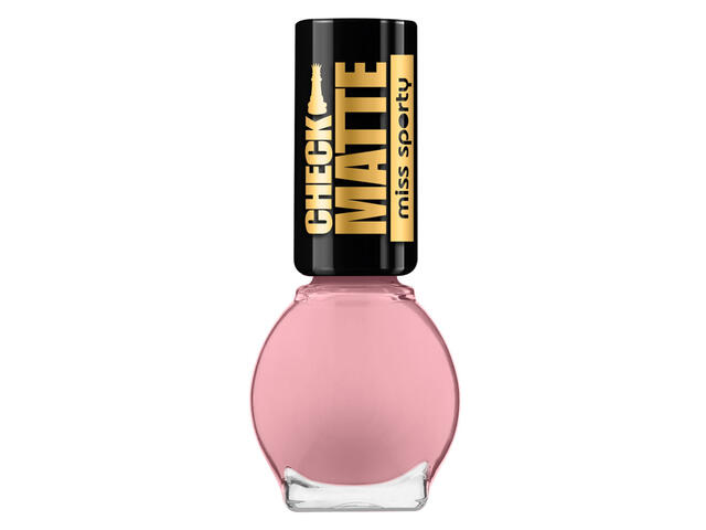 Lac de Unghii Miss Sporty Check Matte, 006 Pink Sweater, 7 ml