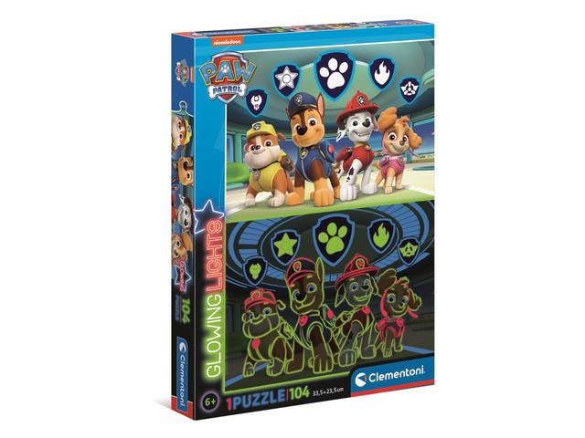 Puzzle Clementoni Paw Patrol Glowing, 104 piese