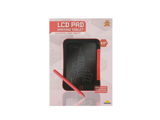 Tableta digitala LCD, pentru scris si desen, Edu Sun, 8.5 inch, Negru-Rosu