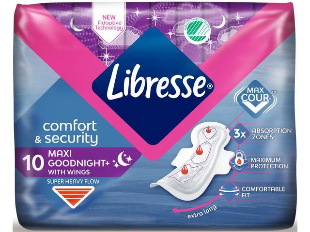 Absorbante Libresse Maxi Goodnight 10 bucati