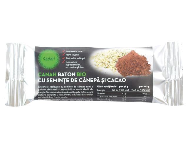 Baton Cu Seminte Canepa Si Smochine Eco Canah 48G